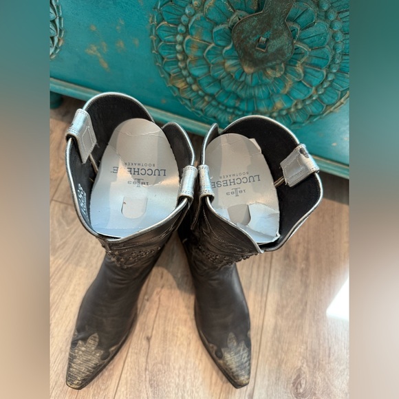 Lucchese men’s lizard wingtip studded boot size 10 - Picture 11 of 15